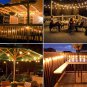 39Ft Outdoor String Lights with 13 Shatterproof S14 Led Bulbs, 4 Light Modes Sol