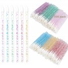 300PCS Glitter Crystal Lip Brush, Disposable Crystal Lip Brushes Tool Kits Lip G
