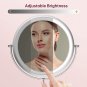 Gospire 8 Inch Lighted Makeup Mirror 1X/10X Magnifying LED Makeup Mirror 3 Color