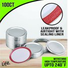 LIFE PRODUCTS 100Pcs Regular Mouth Canning Lids (Food Grade Material), Lids for