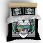 SHOMPE Music Skull Comforter Sets Full Size Boys Punk Rocker Skull Printed Beddi