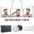 10X Magnification 3 Way Mirror,360 Mirror for Self Hair Cutting & Styling,Shavin