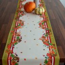 AHOLTA DESIGN Non-Iron Stain Resistant Thanksgiving Table Runner – Fall Leafs Ta