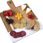 Hearthford White Marble Serving Board - Marble Cheese Board | Acacia Wooden Serv