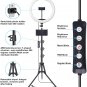 13" Selfie Ring Light with 63" Tripod Stand & 3 Phone Holder, LED Camera Ringlig