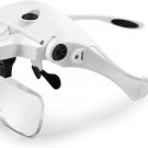 Flexzion Head Mount Magnifier W/Led Lights Lighting, Head Lamp 1X 1.5X 2X 2.5X 3