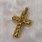 Memorial pendant cross of gold 22" Ash Necklaces Jewelry Cremation US Seller