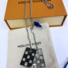 Louis Vuitton Damier Steel Pendant Man Necklace