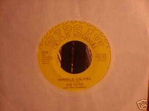 KID TATER & CHEATERS Wheels On Fire 45  Rockabilly