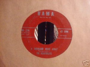 HEARTBEATS A Thousand Miles Away 45 Rama  DooWop 1956