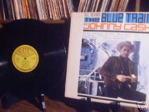 JOHNNY CASH The Blue Train LP Sun  Capitol Club Edition