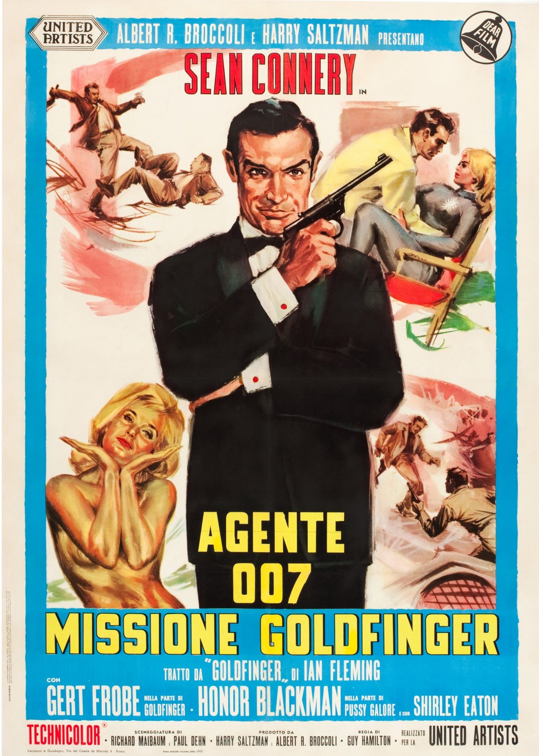 Goldfinger (1964) Italian Movie Poster