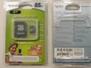 Apacer Micro SD SDHC 4GB with Adapter