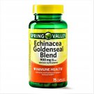 Spring Valley Echinacea & Goldenseal Extract Blend 900 mg 75 Capsules