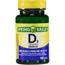Spring Valley Vitamin D3 5000 IU Bone & Immune Health 100 Softgels