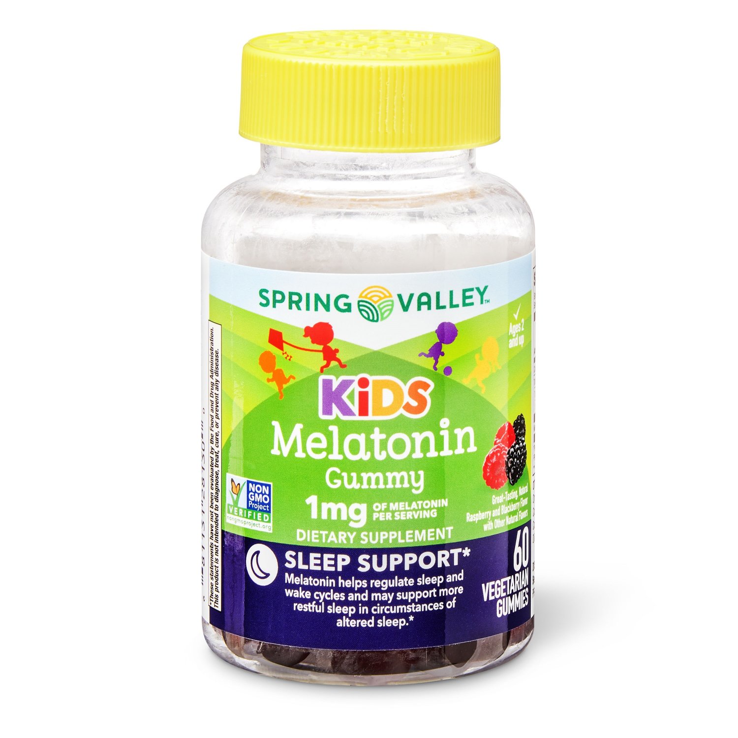 Spring Valley Kids Melatonin Sleep Support 1mg 60 Vegetarian Gummies