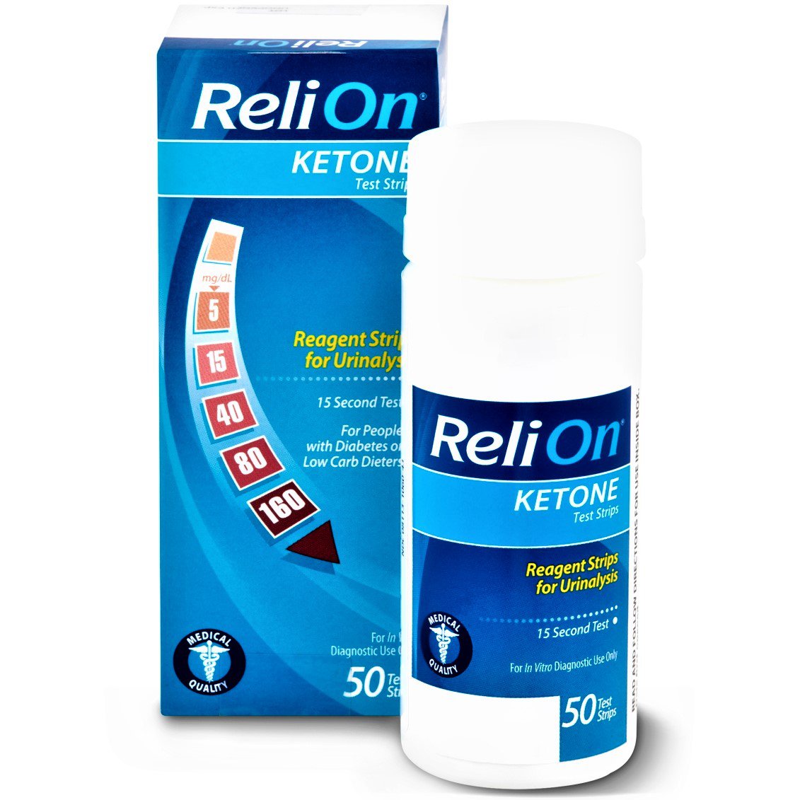ReliOn Ketone Urinalysis Test Strips 50 Test Strips