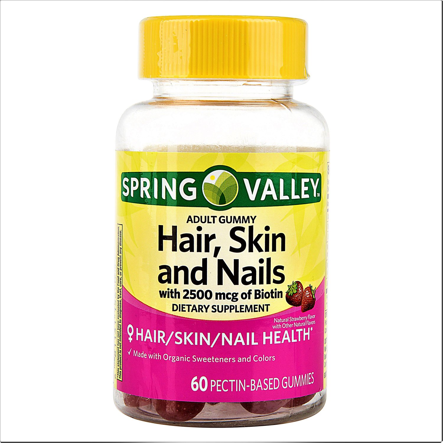 Spring Valley Hair Skin and Nails Adult Gummies 60 Gummies