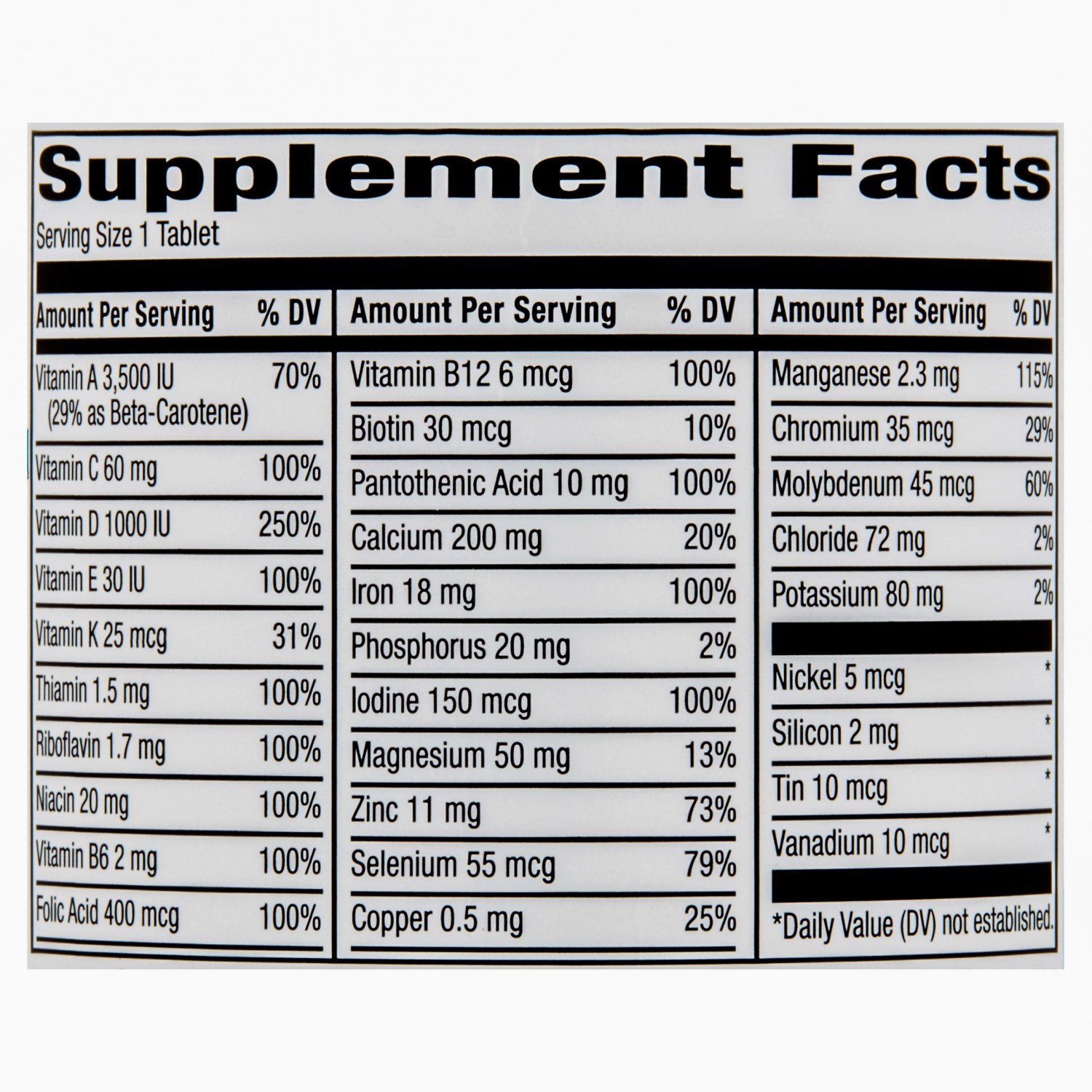 Equate Complete Multivitamin/Multimineral Supplement Adults 200 Tablets