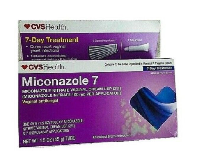 CVS Miconazole 7 Nitrate Vaginal Cream USP 2 7 Disposable Applicators