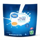 Great Value Instant Nonfat Dry Milk Vitamin A & D Calcium 64 oz Bag