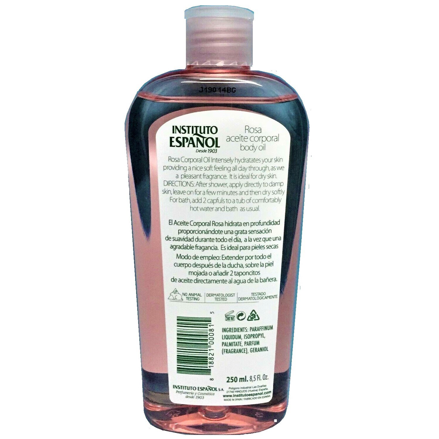 Instituto Espanol Rose Body Oil / Rosa Aceite Corporal 8.5 oz