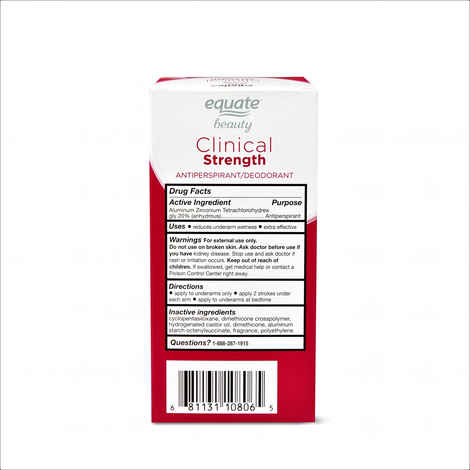 Equate Beauty Clinical Strength AntiperspirantDeodorant Hypoallergenic