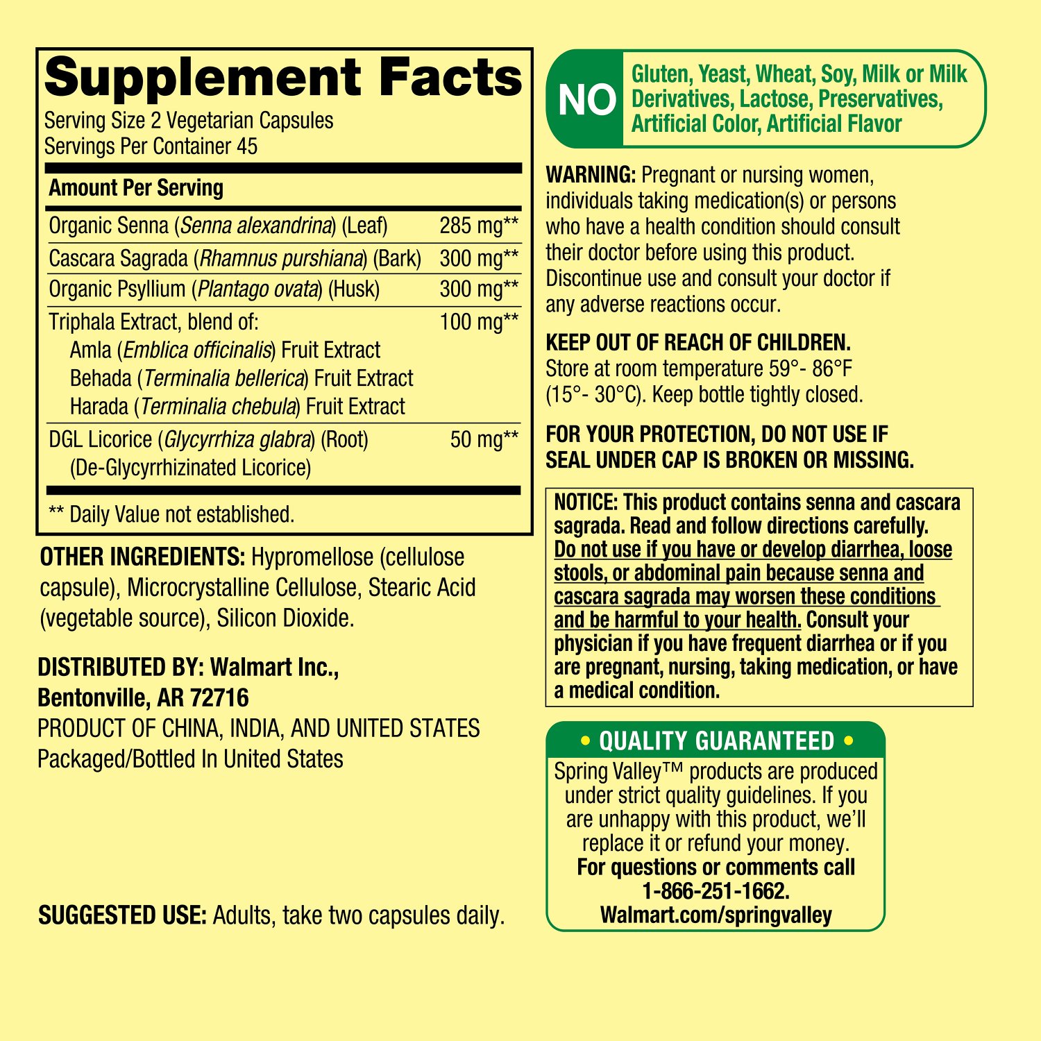 Spring Valley Detox & Cleanse Support Dietary Supplement 90 Vegetarian