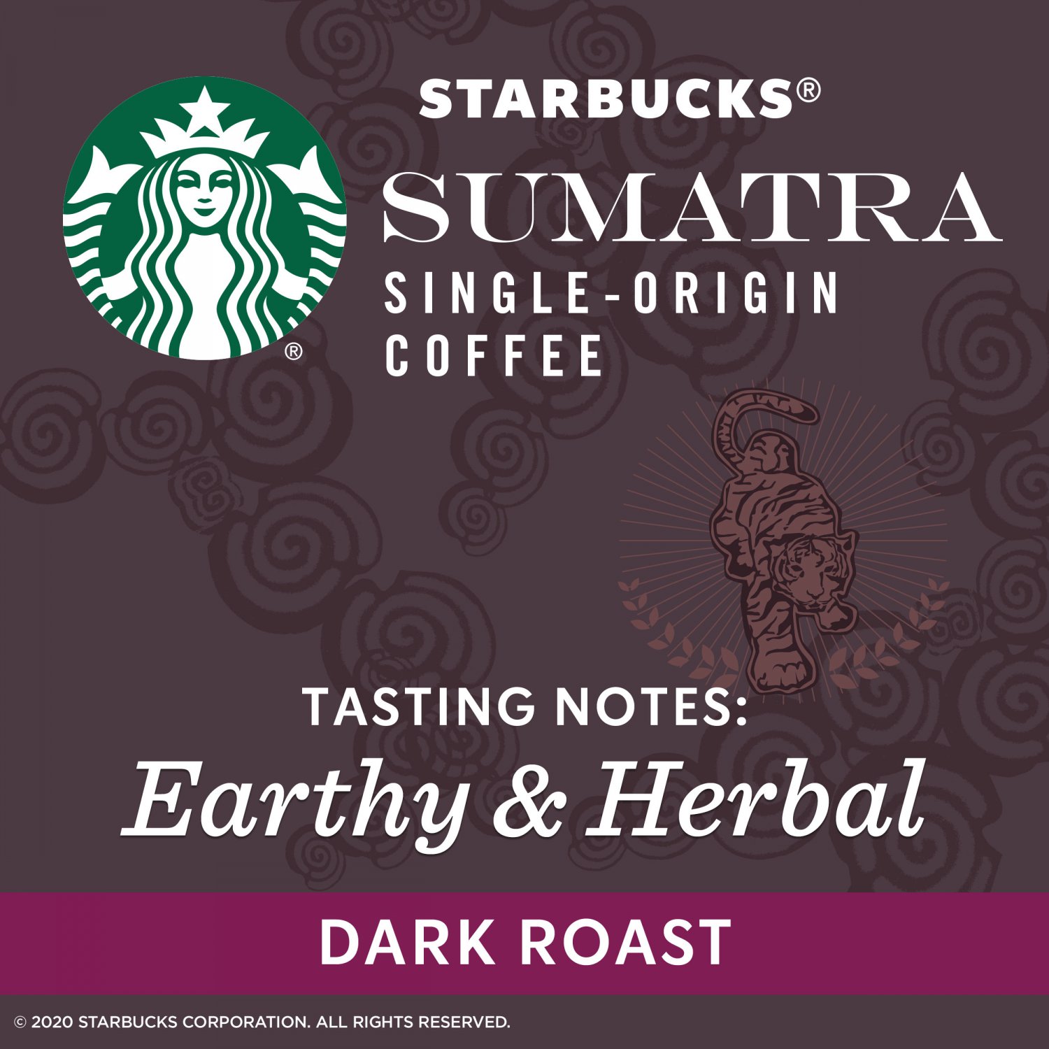 Starbucks Dark Roast Ground Coffee Sumatra 100 Arabica 12 oz Bag