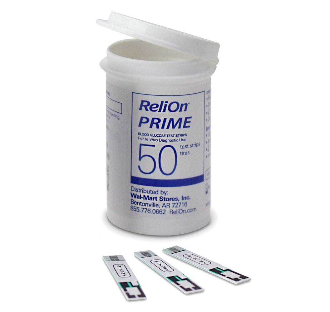 ReliOn Prime Blood Glucose Test Strips 50 Strips