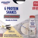 Equate Protein Shakes Max Protein Vanilla 30g Protein 1g Sugar 6 Bottles