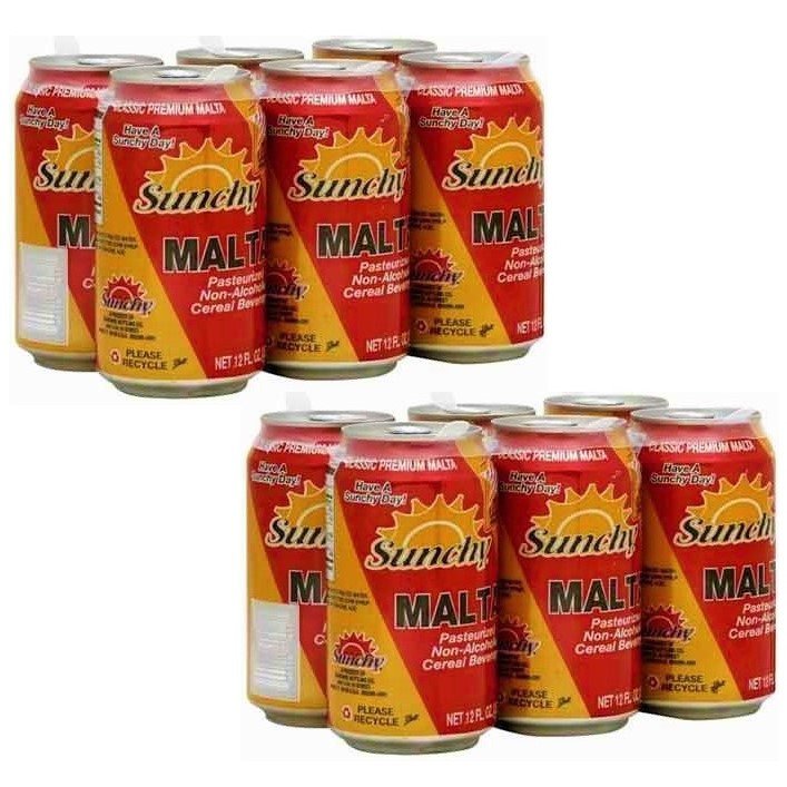 Sunchy Malta 12oz Can 12 Cans