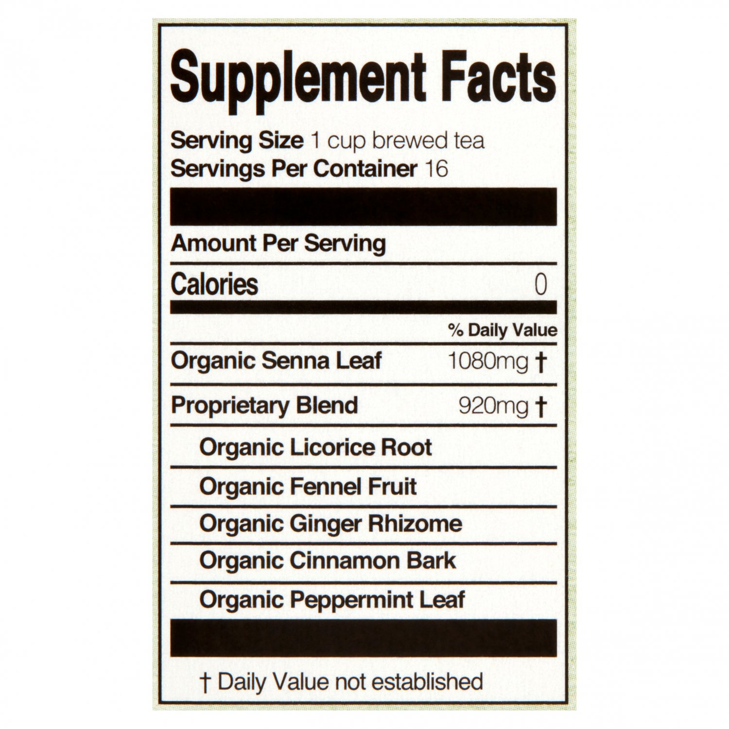 Great Value Organic Cleanse Tea Bags 1.13oz (16 Bags Box) 2 Boxes