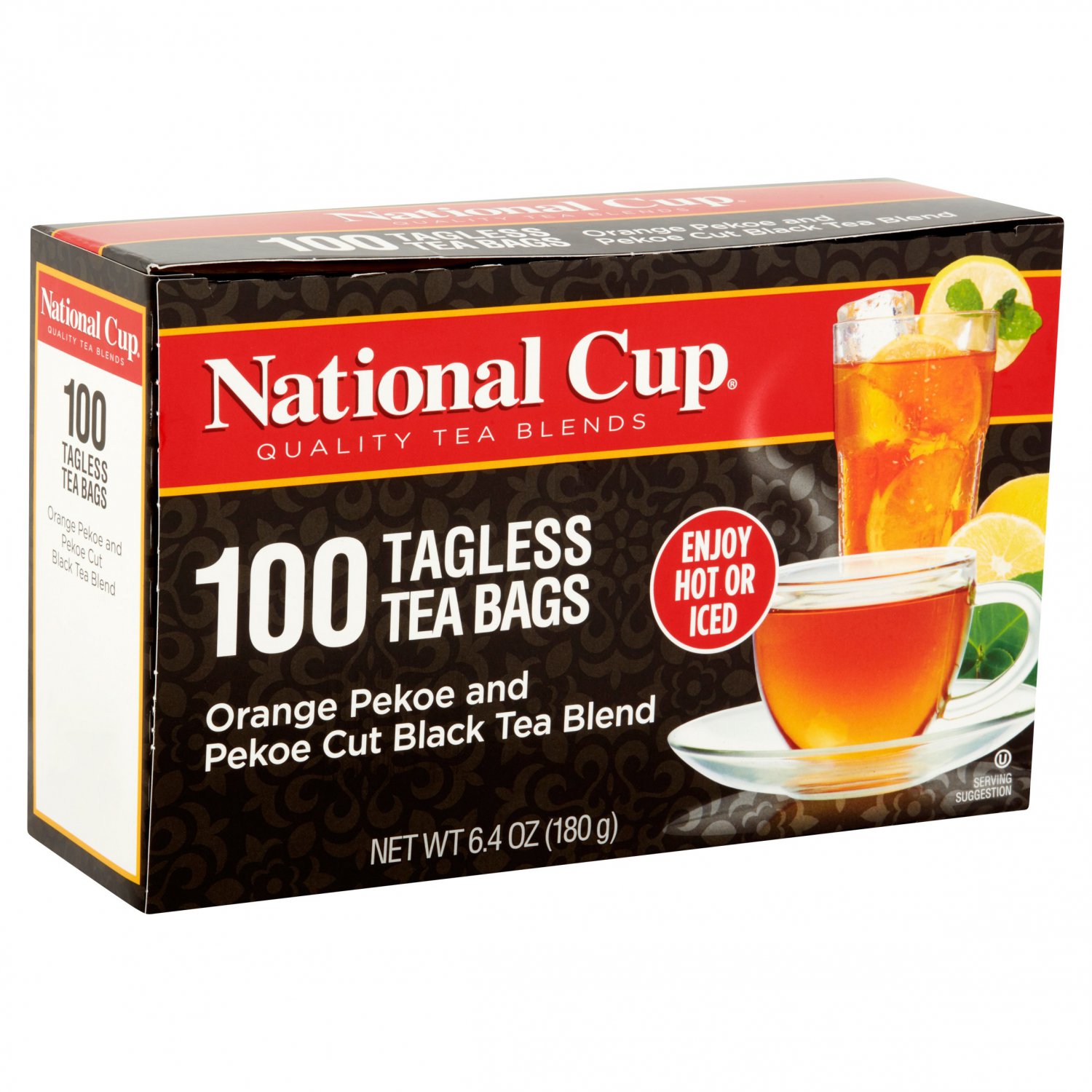 National Cup Orange Pekoe and Pekoe Cut Black Tea Blend 100 Tea Bags