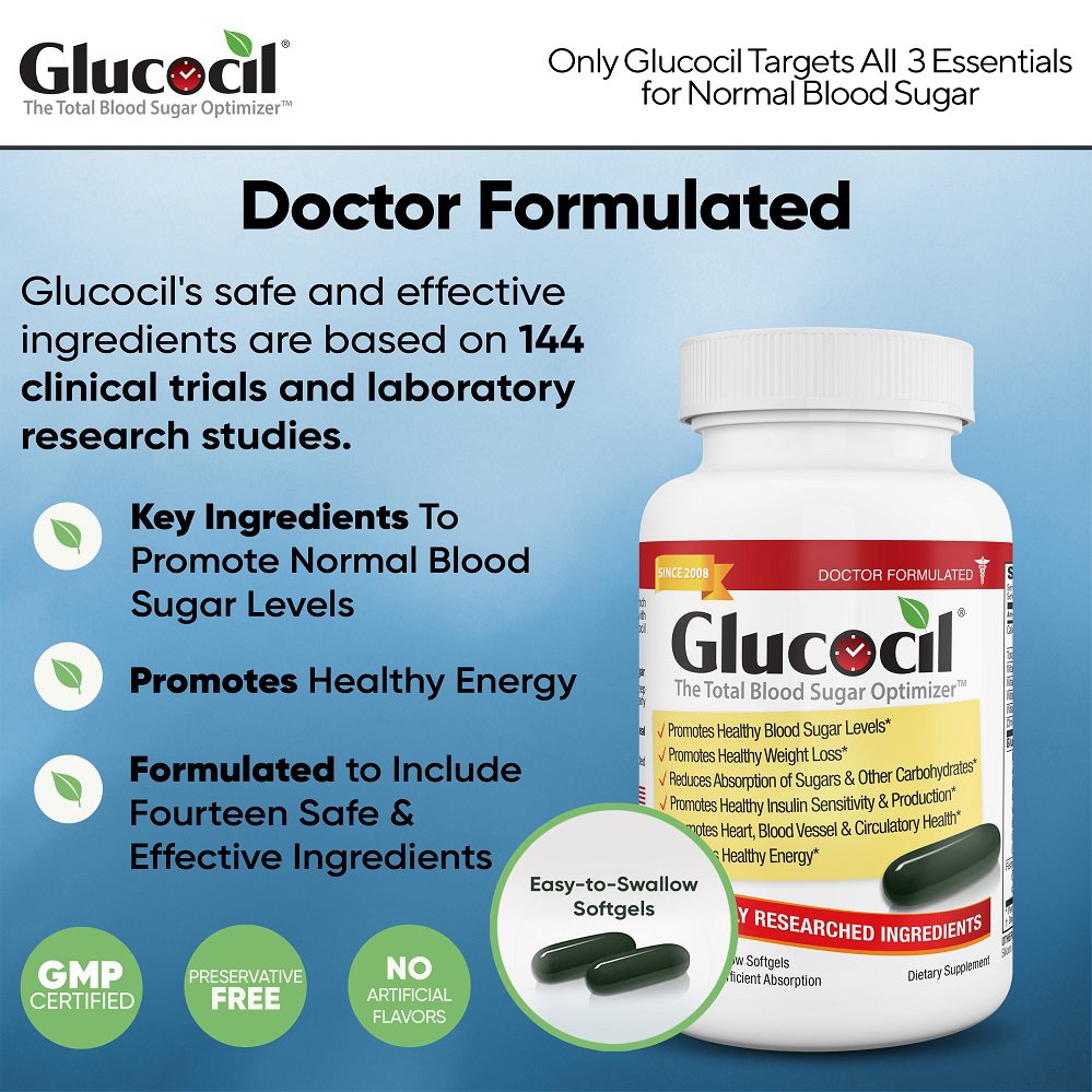 Glucocil The Total Blood Sugar Optimizer 15 Softgels
