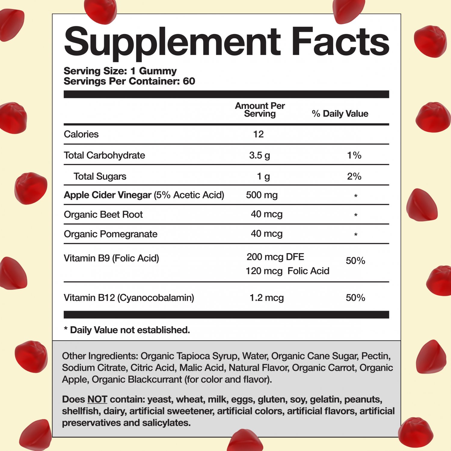 Goli Nutrition Apple Cider Vinegar 60 Gummies