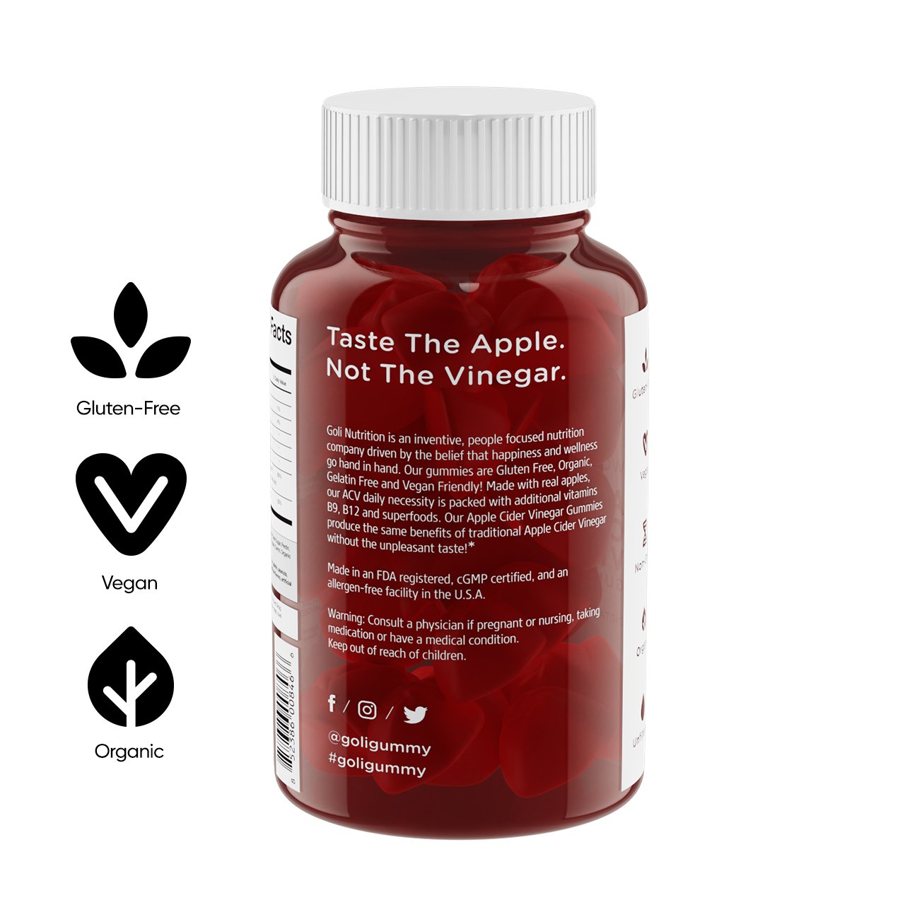 Goli Nutrition Apple Cider Vinegar 60 Gummies