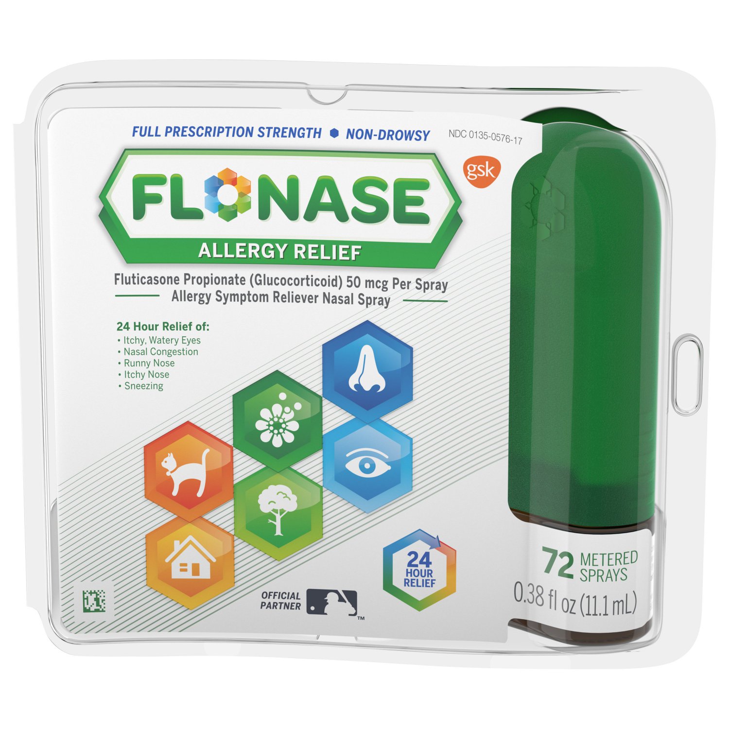 Flonase Non Drowsy 24 Hrs Allergy Relief Metered Nasal Spray 72 Sprays