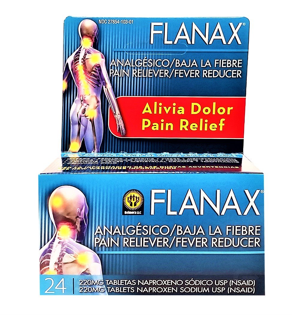 Flanax Pain Reliever / Fever Reducer 24 Tablets