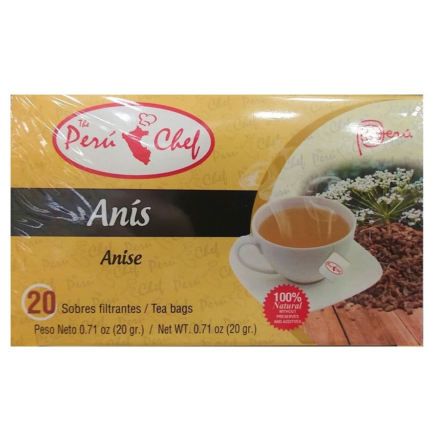 The Peru Chef Anise / Anis Herbal Tea (20 Tea Bags Box) 2 Boxes
