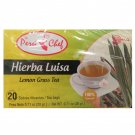 The Peru Chef Lemongrass / Hierba Luisa Herbal Tea (20 Tea Bags Box) 2 Boxes