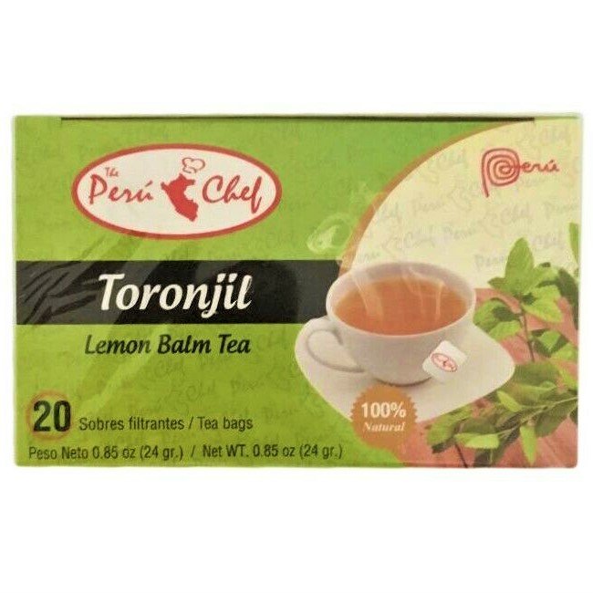 The Peru Chef Lemon Balm / Toronjil Herbal Tea (20 Tea Bags Box) 2 Boxes