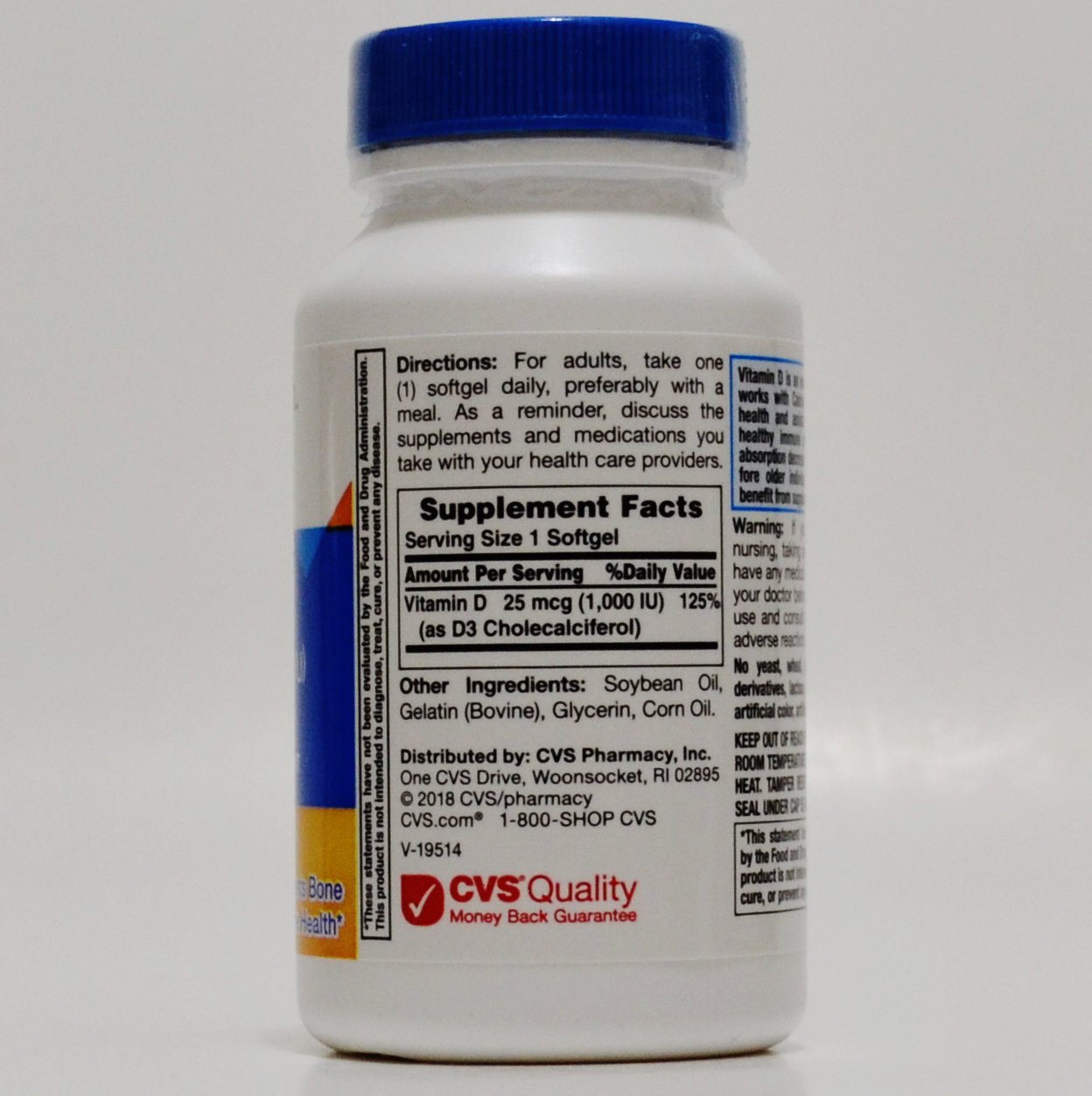 CVS Health Vitamin D3 Bone Health Dietary Supplement 1000IU 120