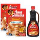 Aunt Jemima Original Complete Pancake/Waffle (32oz Box) 2 Boxes & (1) Original Syrup 24 oz