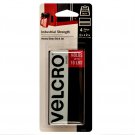 VELCRO Brand Industrial Strength (4 Inch x 2 Inch) 4 Black Strips