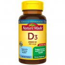 Nature Made Vitamin D3, 2000 IU (50 mcg) 100 Softgels