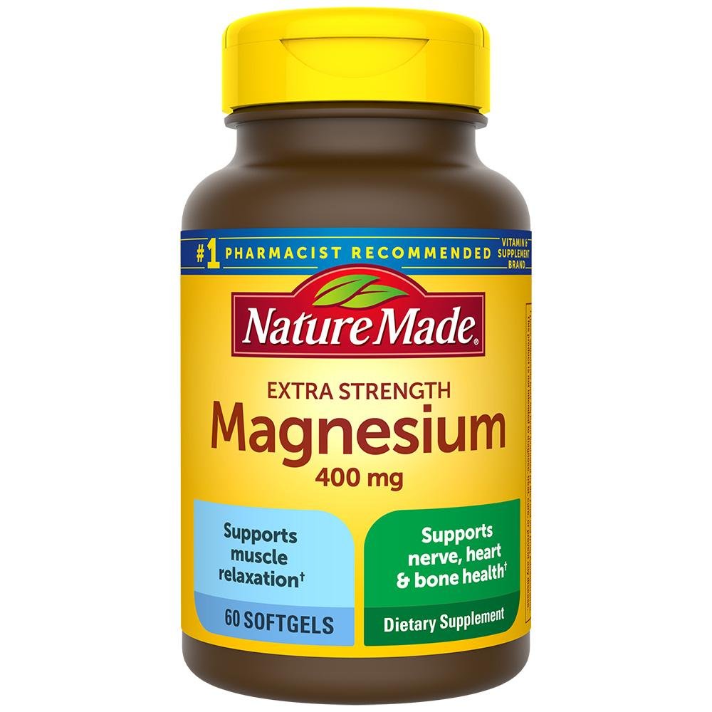 Nature Made Magnesium Extra Strength 400 Mg 60 Softgels nature-made-magnesium-extra-strength-400-mg-60-softgels