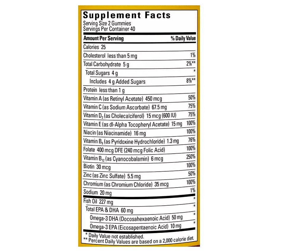 Nature Made Multi for Him Plus Omega3, 80 Gummies