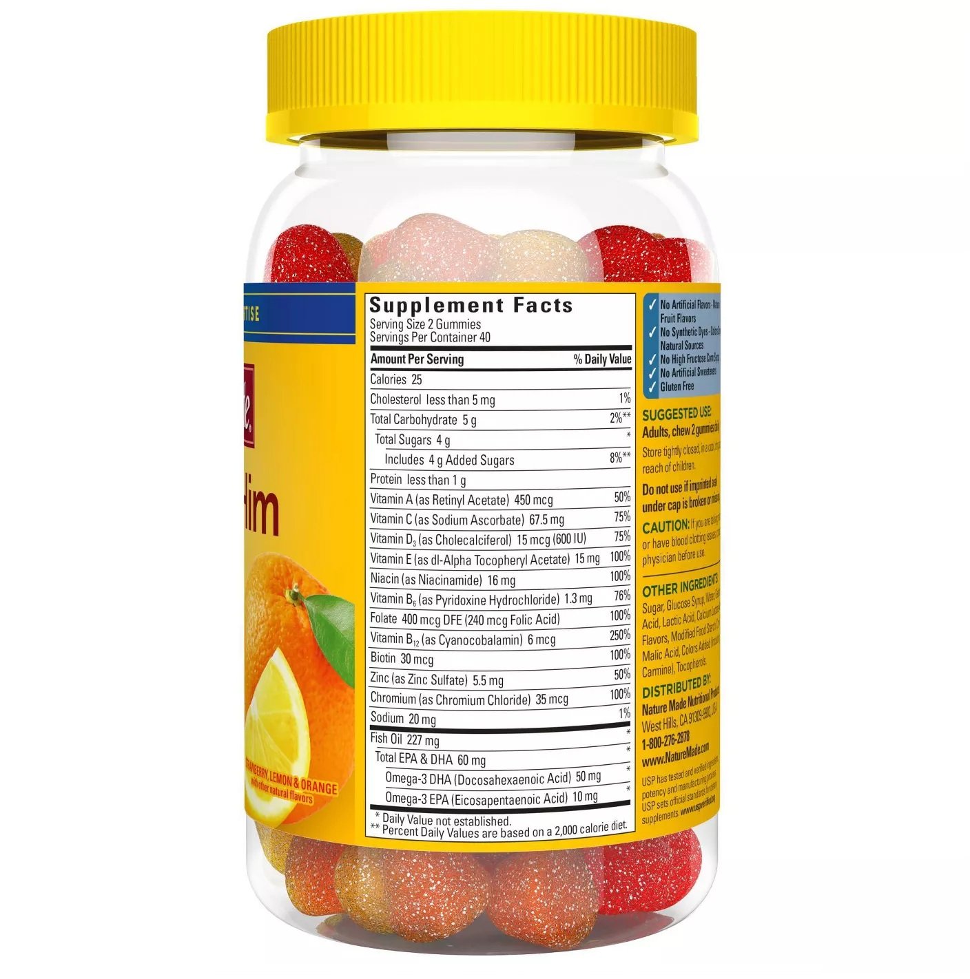 Nature Made Multi for Him Plus Omega3, 80 Gummies