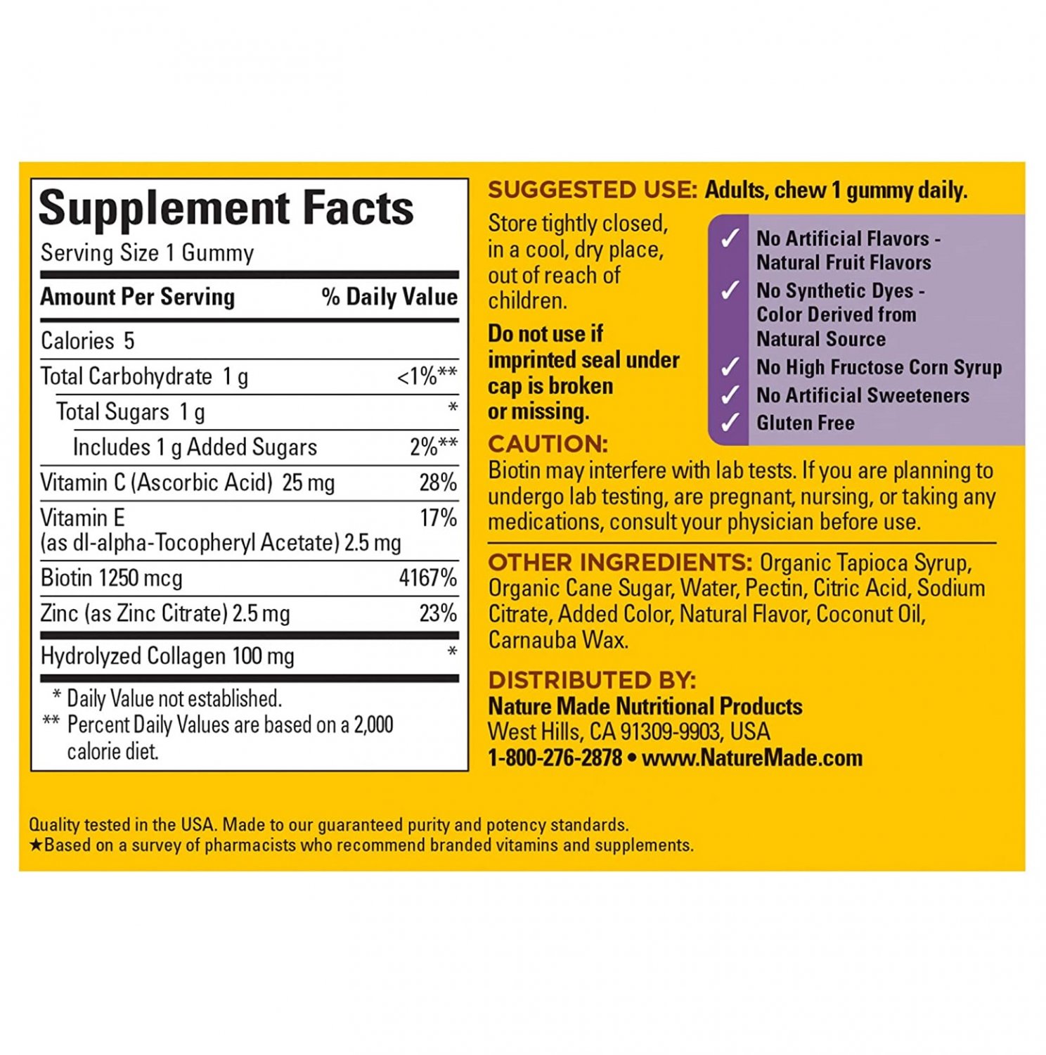 Nature Made Collagen Dietary Supplement, 60 Gummies